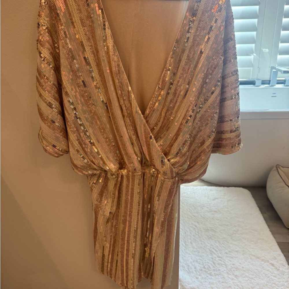 Sequin Striped Dress